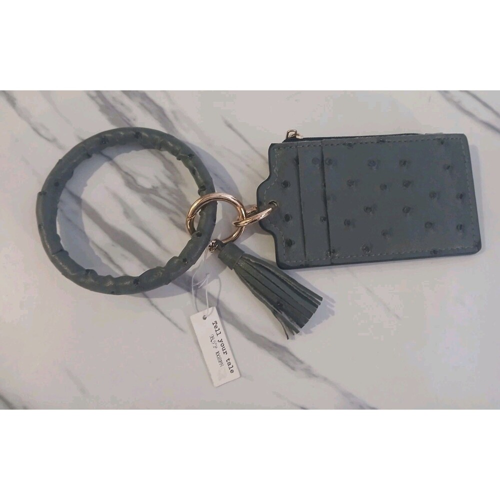 Tassel Bracelet Keychain Card Holder with Wristlet Wallet for Women Gift